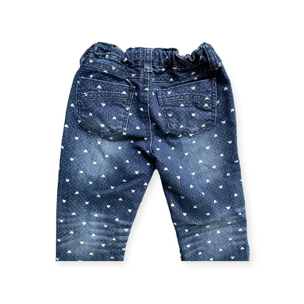 Girls Arizona jeans with white hearts
